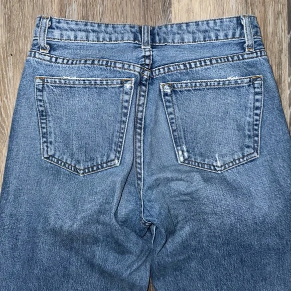 Reformation Wide Leg Distressed Jeans - Size 25 - Picture 6 of 12